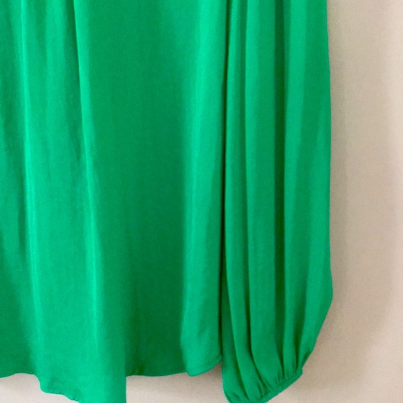 NWT Rachel Zoe Emerald Green tie neck blouse - Picture 6 of 6